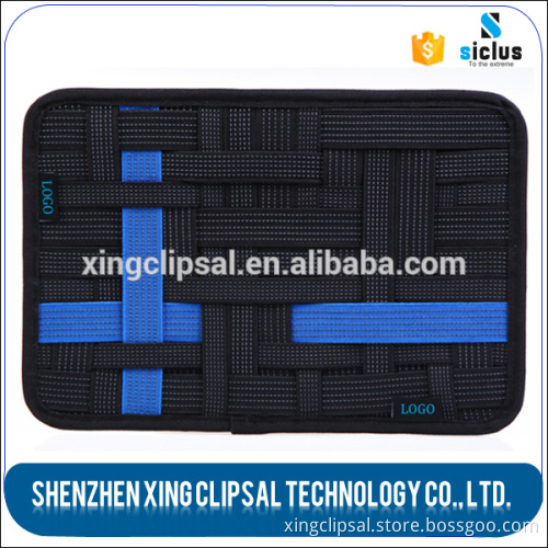 Custom travel gadget cable organizer for tablet pad cell phone